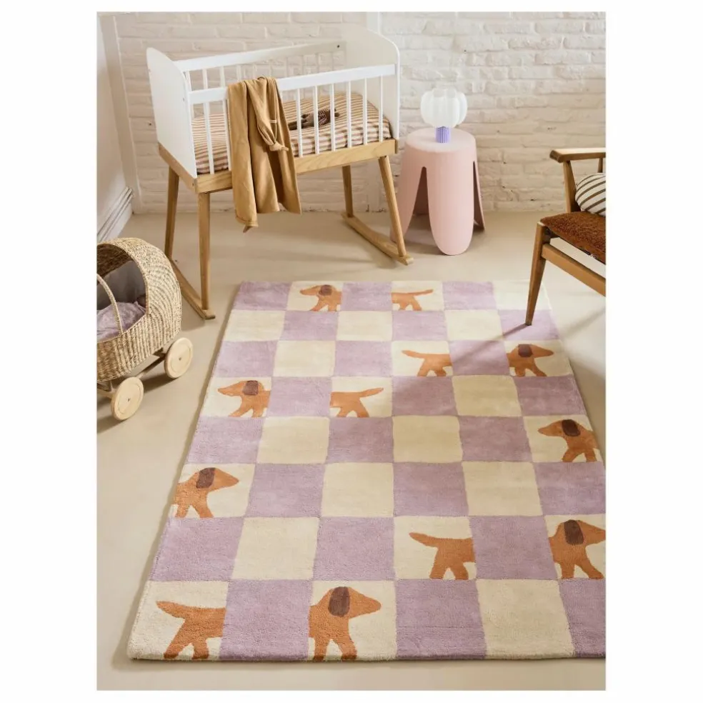 Tapis Walter Damier | Lilas