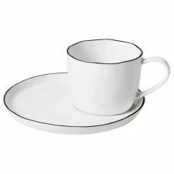 Tasse avec soucoupe en porcelaine Salt