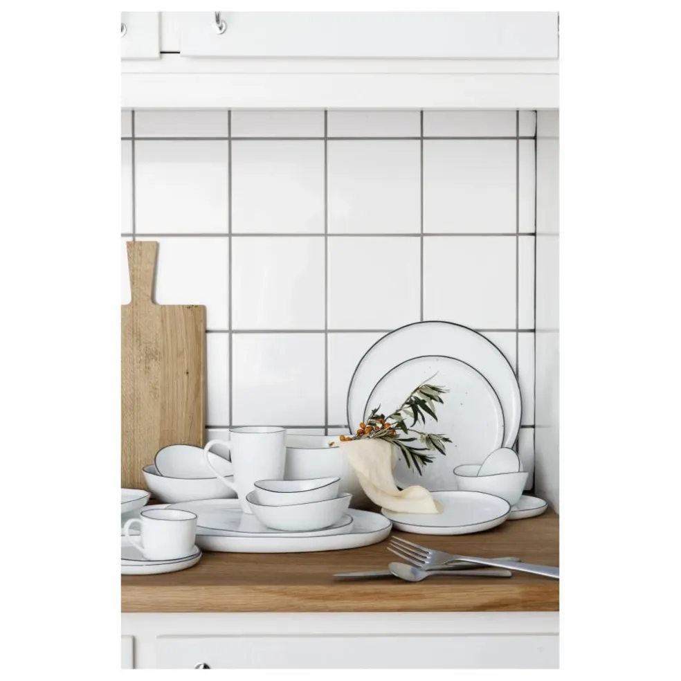 Tasse avec soucoupe en porcelaine Salt