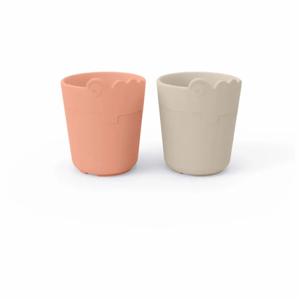 Tasse Croco Kiddish - Set de 2 | Corail