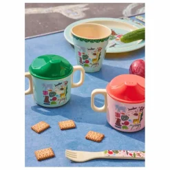 Tasse d'apprentissage en mélamine Chats - Rice x Nathalie Lété | Crème