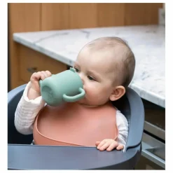 Tasse d'apprentissage en silicone | Sauge