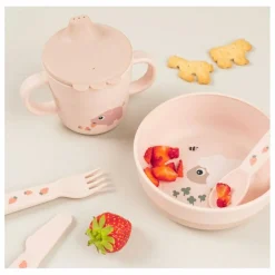 Tasse d'apprentissage Tiny Farm | Rose
