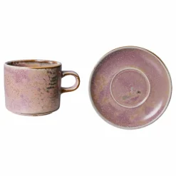 Tasse et soucoupe Chef Ceramics en porcelaine | Vieux Rose