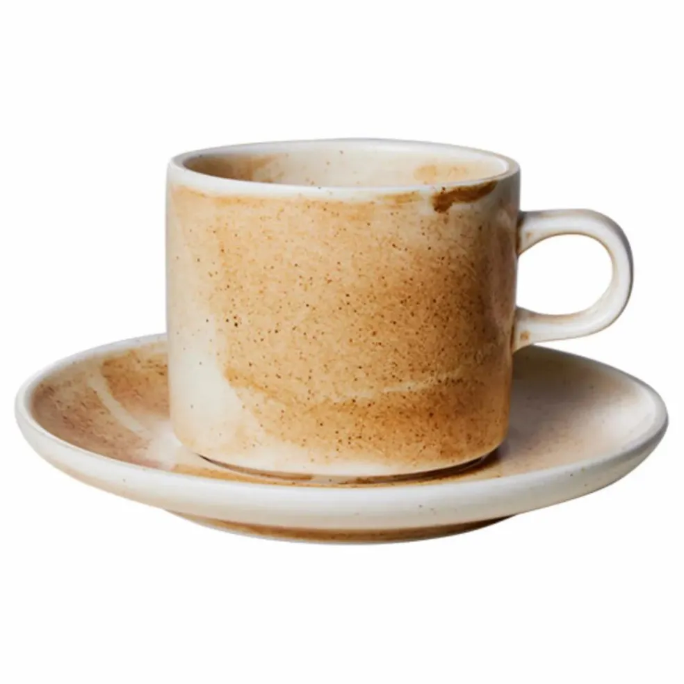 Tasse et soucoupe Chef Ceramics en porcelaine | Crème