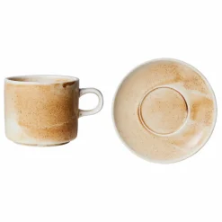 Tasse et soucoupe Chef Ceramics en porcelaine | Crème