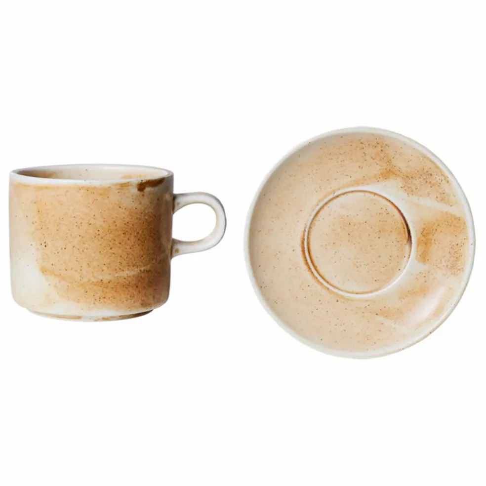 Tasse et soucoupe Chef Ceramics en porcelaine | Crème