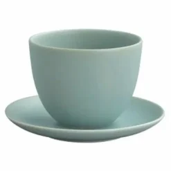 Tasse et soucoupe Pebble en porcelaine | Vert