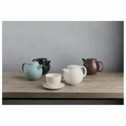 Tasse et soucoupe Pebble en porcelaine | Blanc