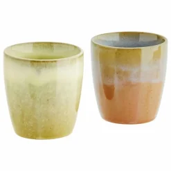 Tasses en grès - Set de 2 | Orange