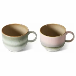 Tasses en grès - Set de 2 | Rose