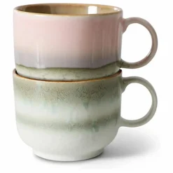 Tasses en grès - Set de 2 | Rose