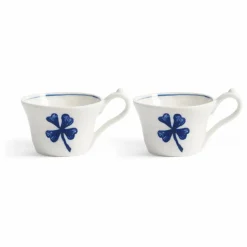 Tasses en porcelaine Anouk - set de 2 | Bleu
