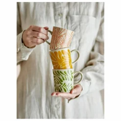 Tasses Fauni en grès - Set de 3 | Multicolore