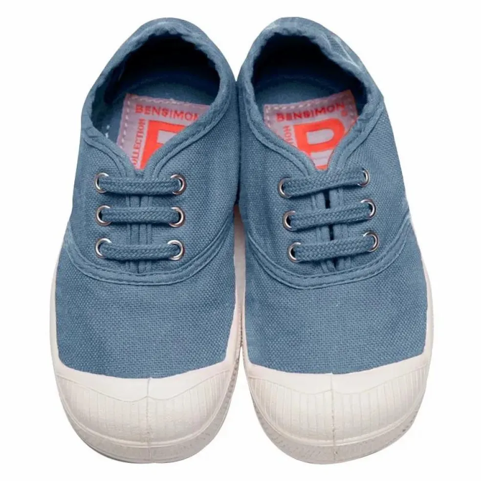 Tennis Lacets Vegan | Bleu jean