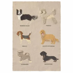 Tenture murale Chiens | Sable
