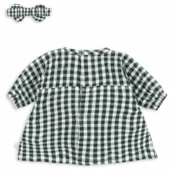 Tenue pour poupée Vichy | Vert foncé