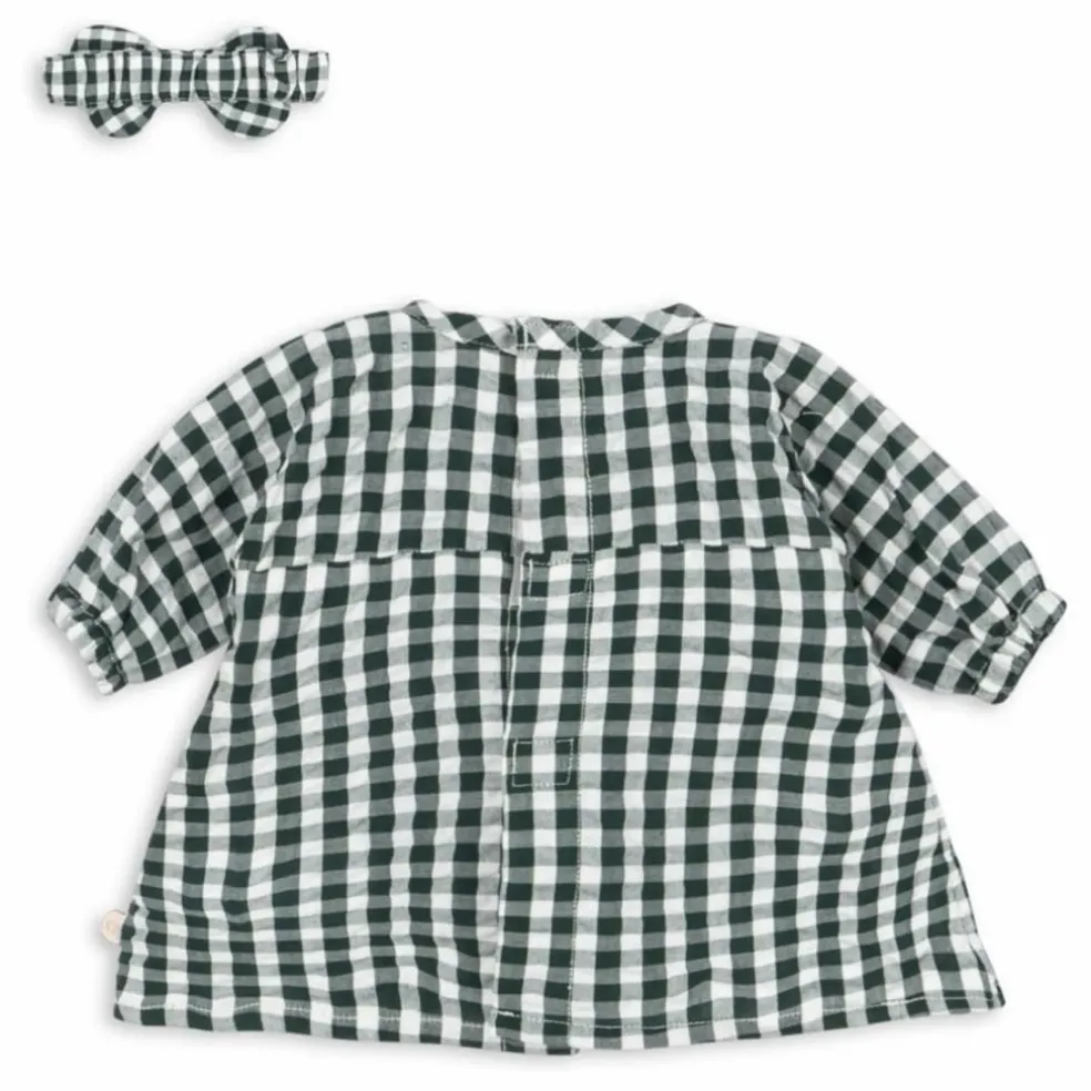 Tenue pour poupée Vichy | Vert foncé