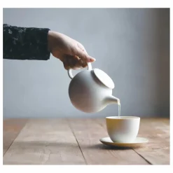 Théière Pebble en porcelaine - 500 ml | Blanc