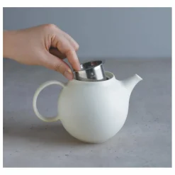 Théière Pebble en porcelaine - 500 ml | Blanc