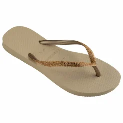 Tongs Slim Glitter | Or
