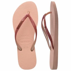 Tongs Slim Glitter | Rose