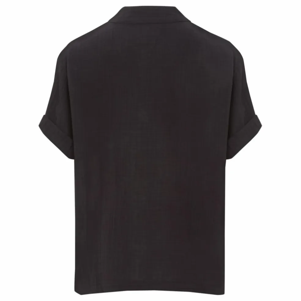 Top Avery Gaze de Coton | Noir
