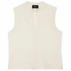 Top Col Tunisien Minimaliste Coton et Cachemire | Naturel