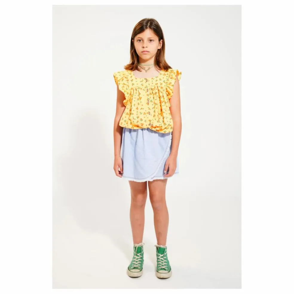 Top Fleuri Coton Bio | Jaune