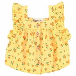 Top Fleuri Coton Bio | Jaune