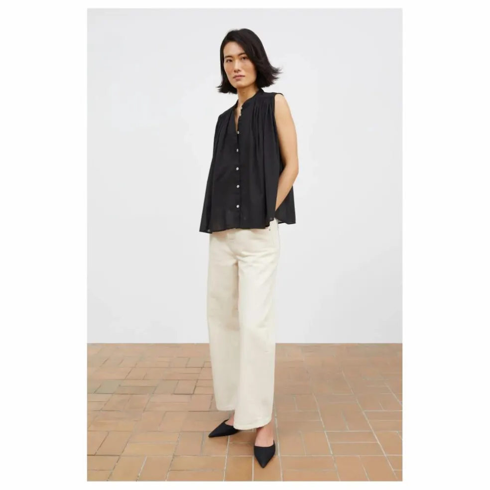 Top Louise Coton Bio | Noir