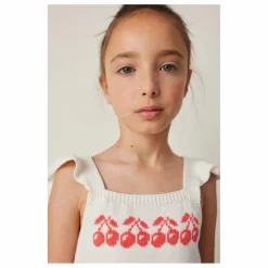 Top Maille Cerises | Blanc