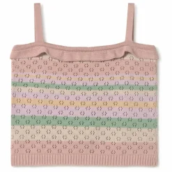 Top Rayé Coton Bio | Rose