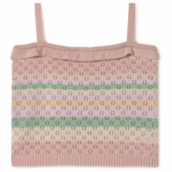 Top Rayé Coton Bio | Rose