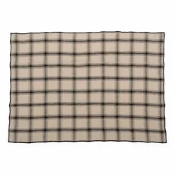 Torchon Highlands à carreaux en lin lavé | Beige rosé