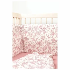 Tour de lit Toile de Jouy | Rose pêche