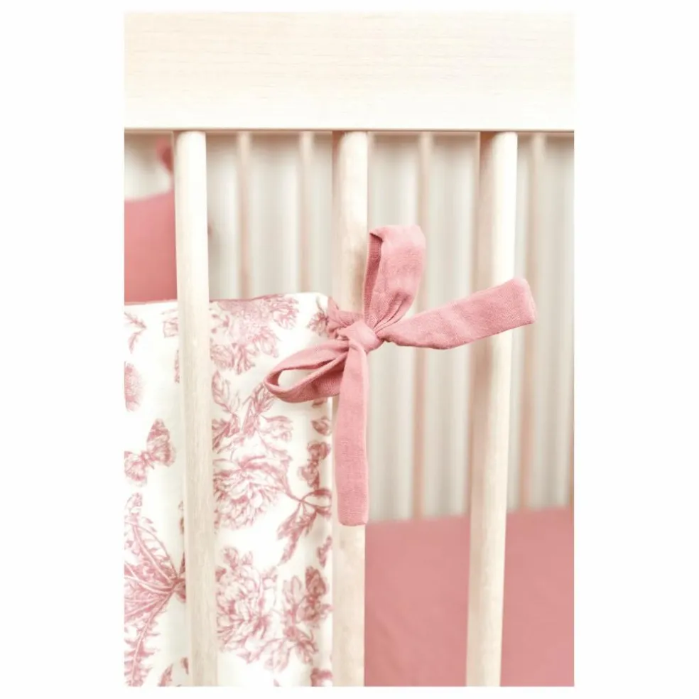 Tour de lit Toile de Jouy | Rose pêche