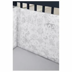 Tour de lit Toile de Jouy | Gris