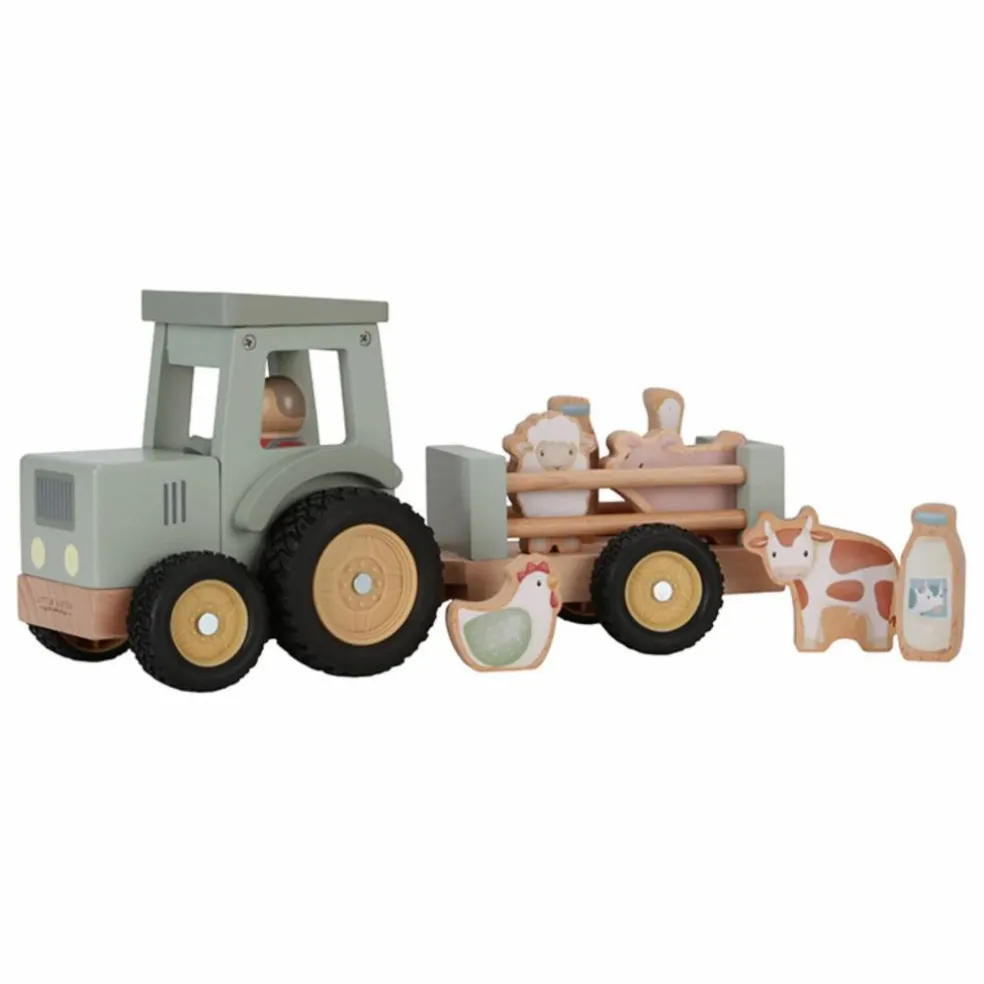 Tracteur avec remorque en bois FSC - Little Farm