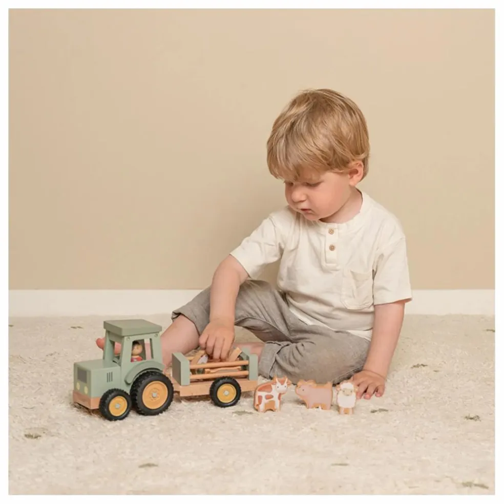 Tracteur avec remorque en bois FSC - Little Farm