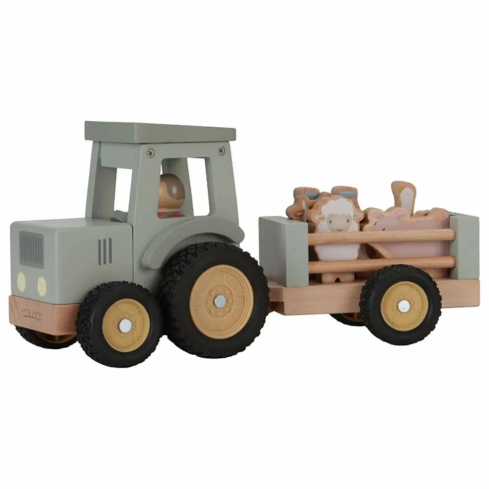 Tracteur avec remorque en bois FSC - Little Farm