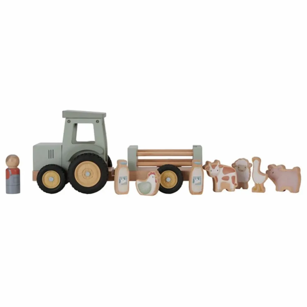 Tracteur avec remorque en bois FSC - Little Farm