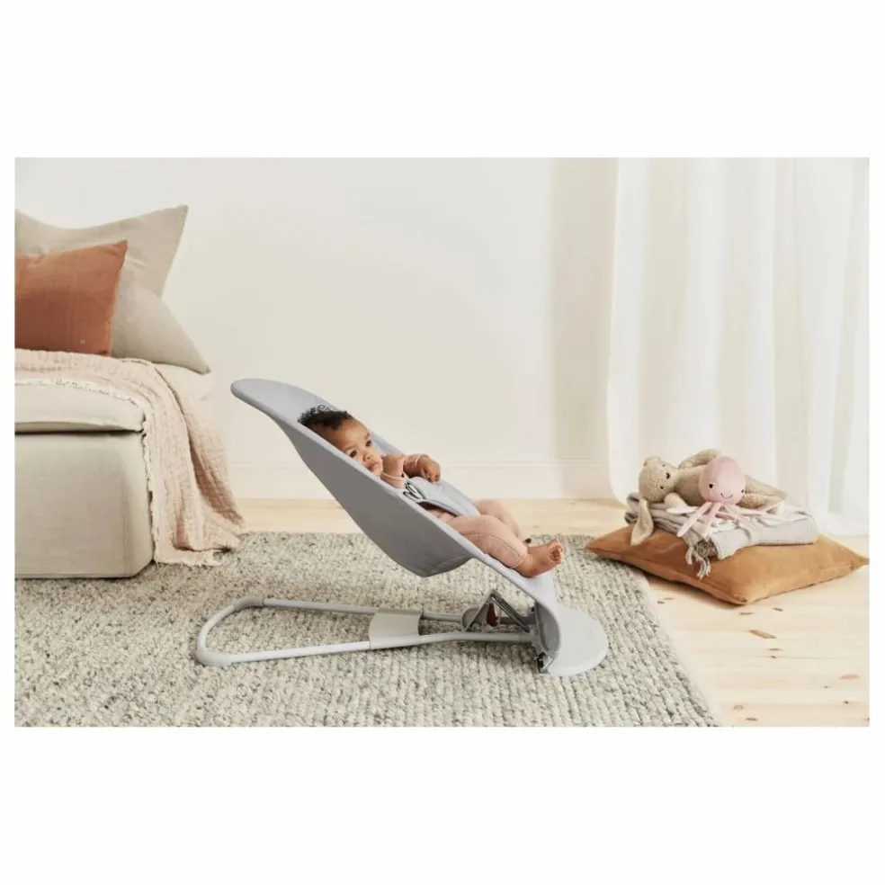 Transat Bliss en coton matelassé Pétale | Gris clair