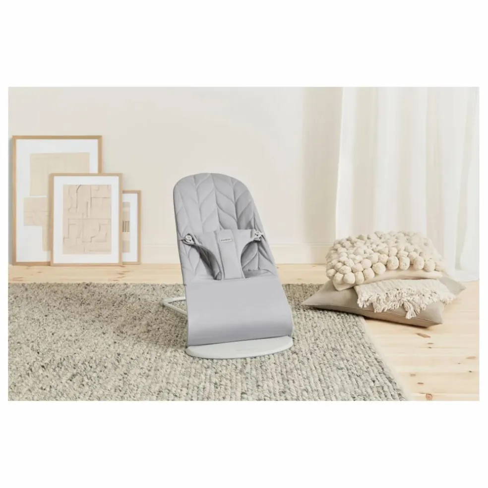 Transat Bliss en coton matelassé Pétale | Gris clair