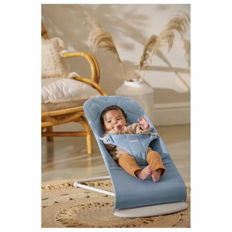 Transat Bliss en coton matelassé Pétale | Bleu