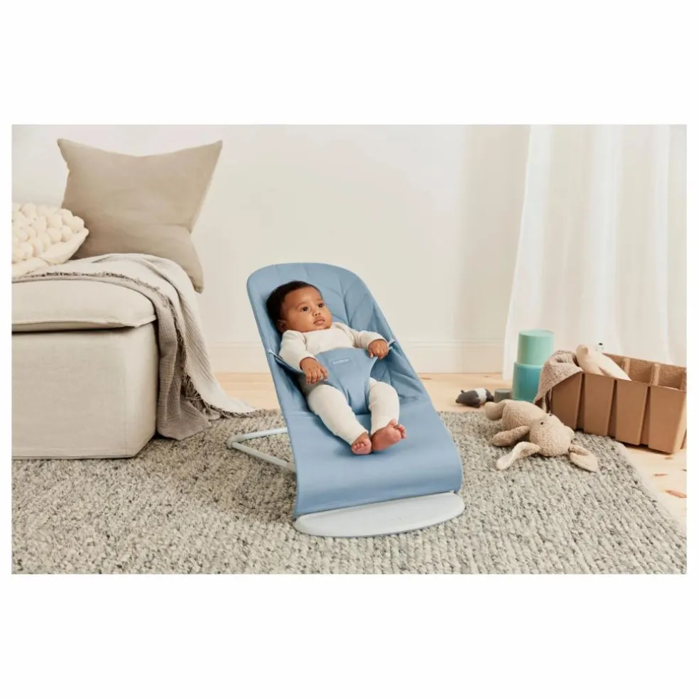 Transat Bliss en coton matelassé Pétale | Bleu