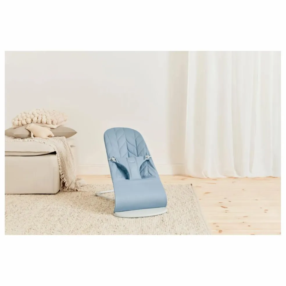 Transat Bliss en coton matelassé Pétale | Bleu
