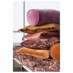 Traversin en velours | Lilas
