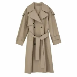 Trench Mahsa Coton Bio | Gris vert