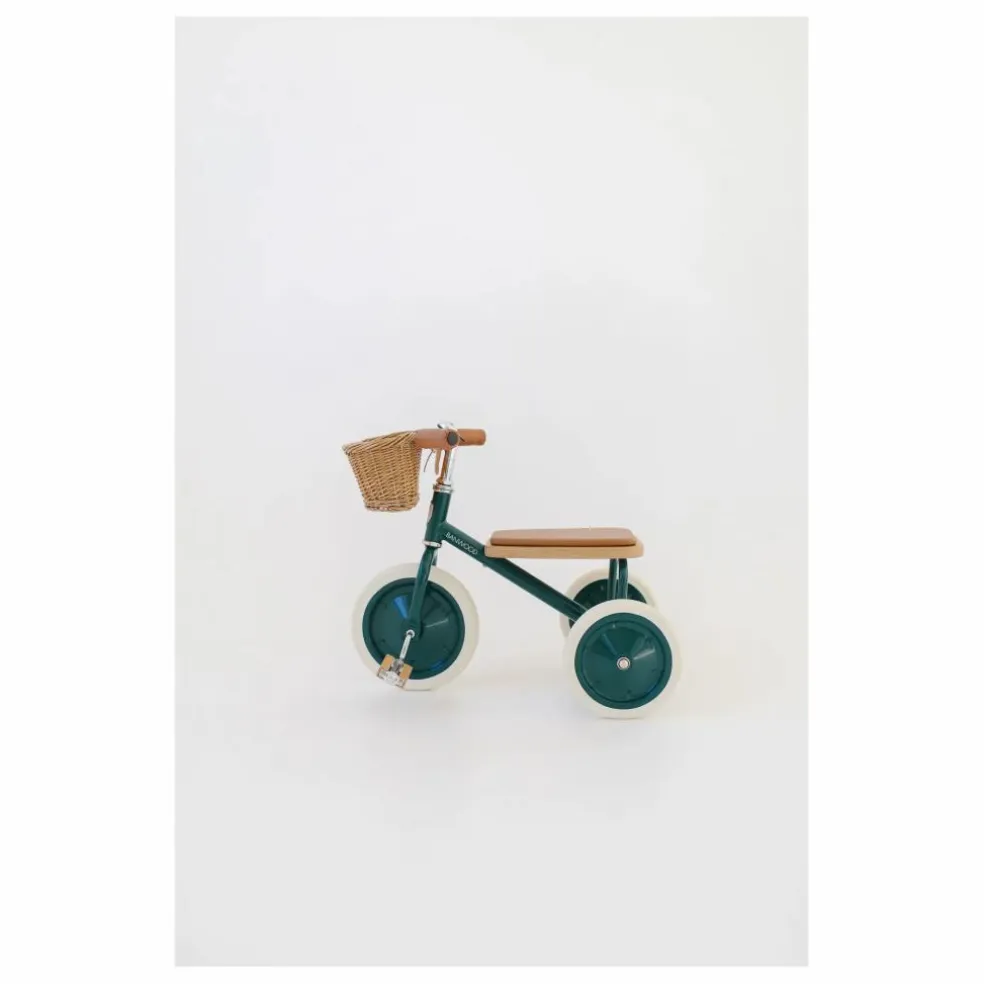 Tricycle en métal et bois | Vert